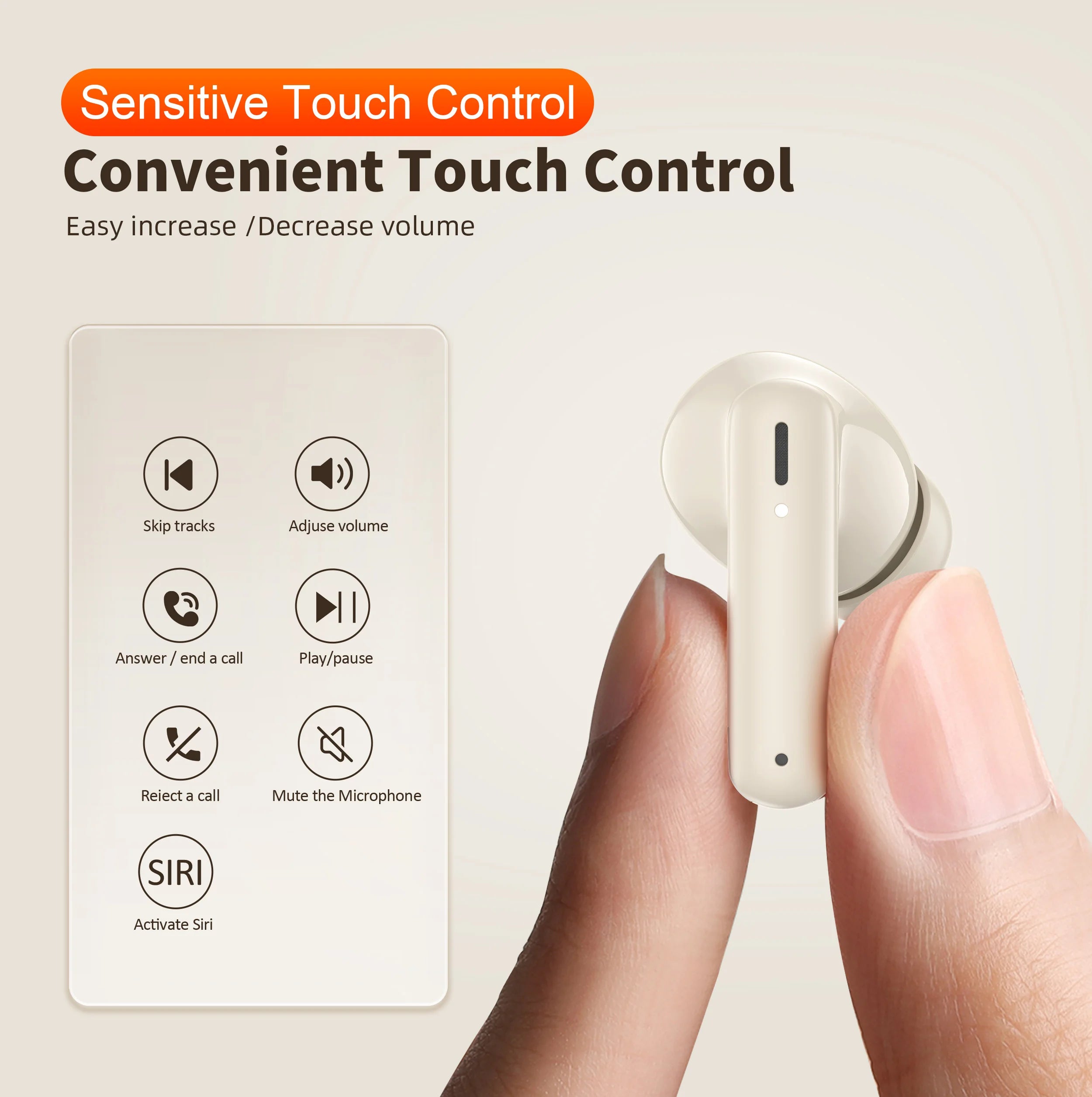 QERE E38 Bluetooth 5.3 Wireless Earphones