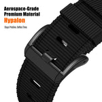 Ribbed Nylon Band with Hook-and-Loop Velcro Closure for Apple Watch