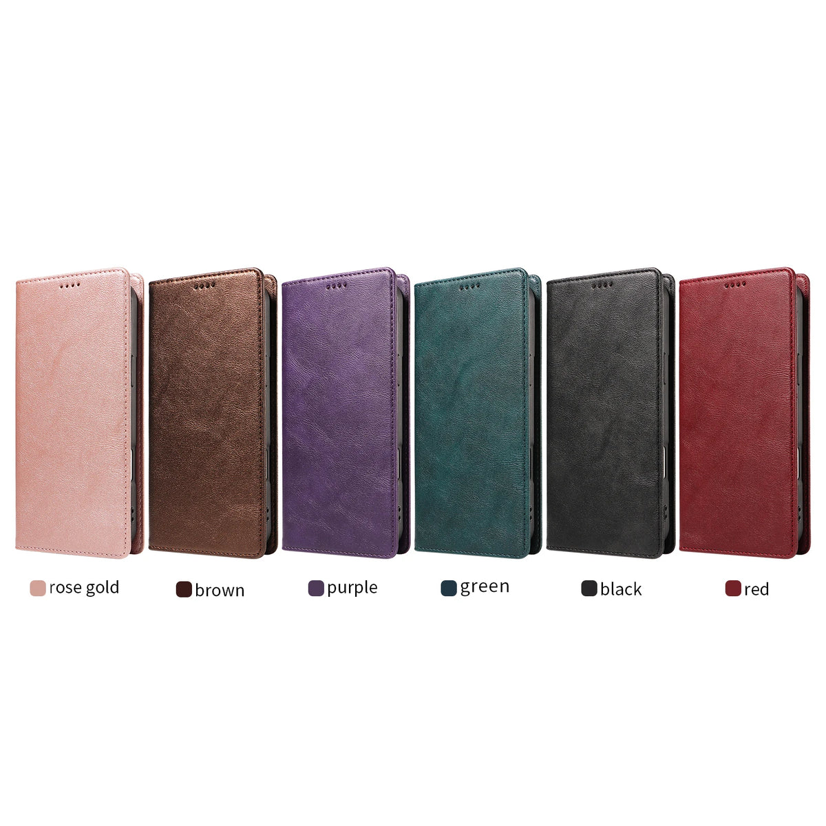 Shockproof Leather Folio Wallet Case with Detachable Magnetic Pouch for iPhone 18 Series