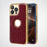 Luxury Crocodile Pearl Textured MagSafe Case for iPhone 16 Series