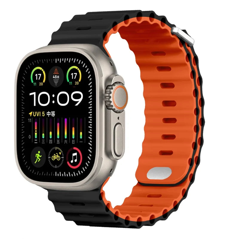 Soft-Touch Ocean Silicone Sport Band for Apple Watch