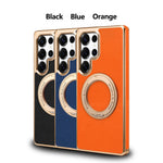 Lychee Pattern PU Leather Magnetic Case for Samsung Galaxy S26 Series