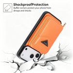 Shockproof Leather MagSafe Case with Detachable Zipper Wallet for iPhone 17 Serie