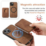 2-in-1 Detachable MagSafe Card Slot Leather Case for iPhone 15 Series