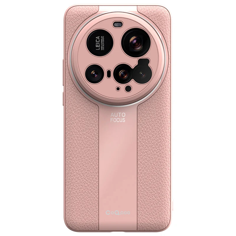 Luxury Lichi Leather & Soft TPU Ultra-Thin Matte Case for Xiaomi 15 Ultra