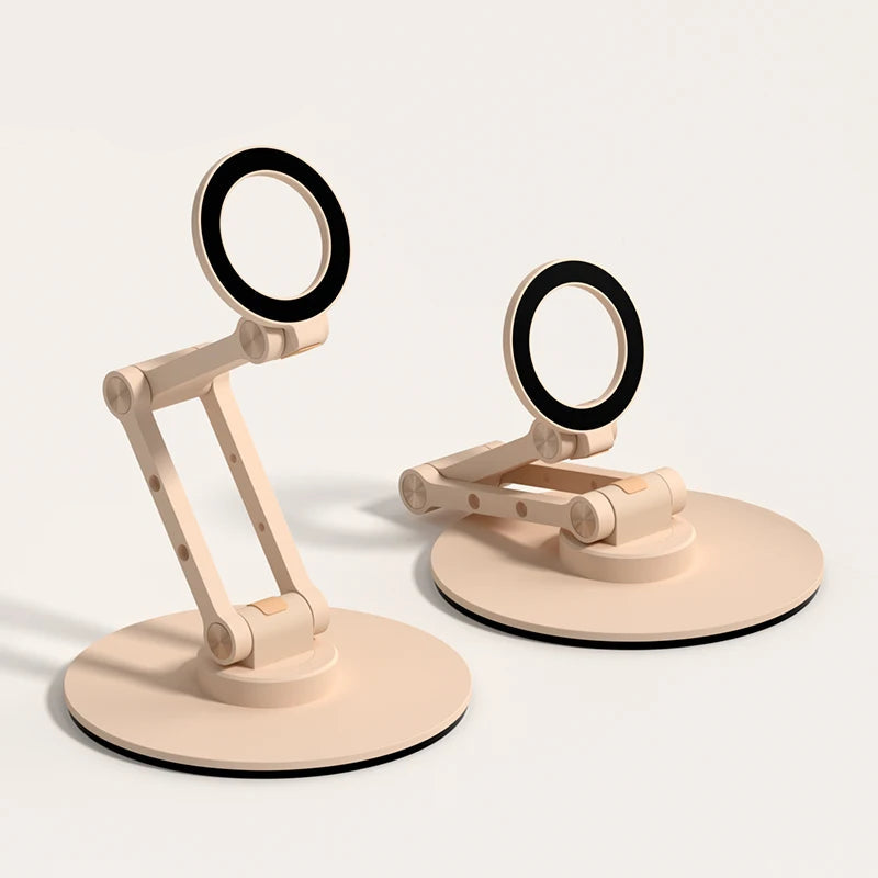 Magnetic Phone Stand with 360° Rotation and Adjustable Height