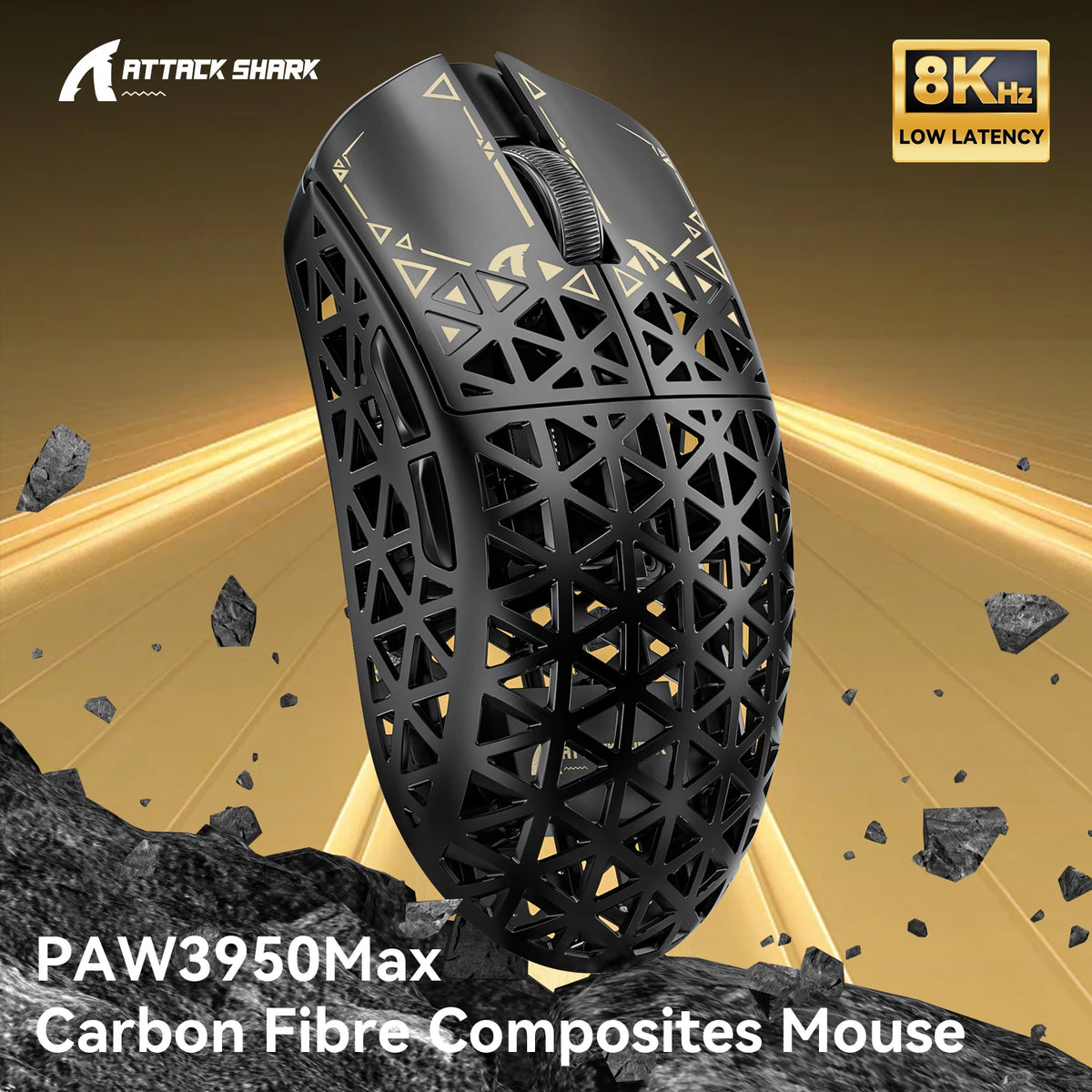 ATTACK SHARK R5 Ultra Tri-Mode Wireless Gaming Mouse