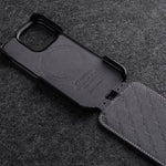 Premium Genuine Leather Magnetic Flip Case for iPhone 16 Series