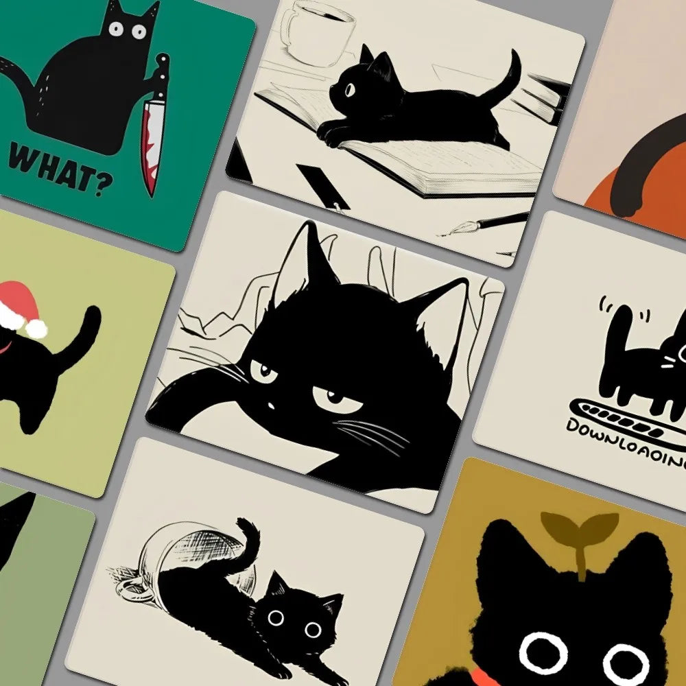 Black Cat Themed Mousepad
