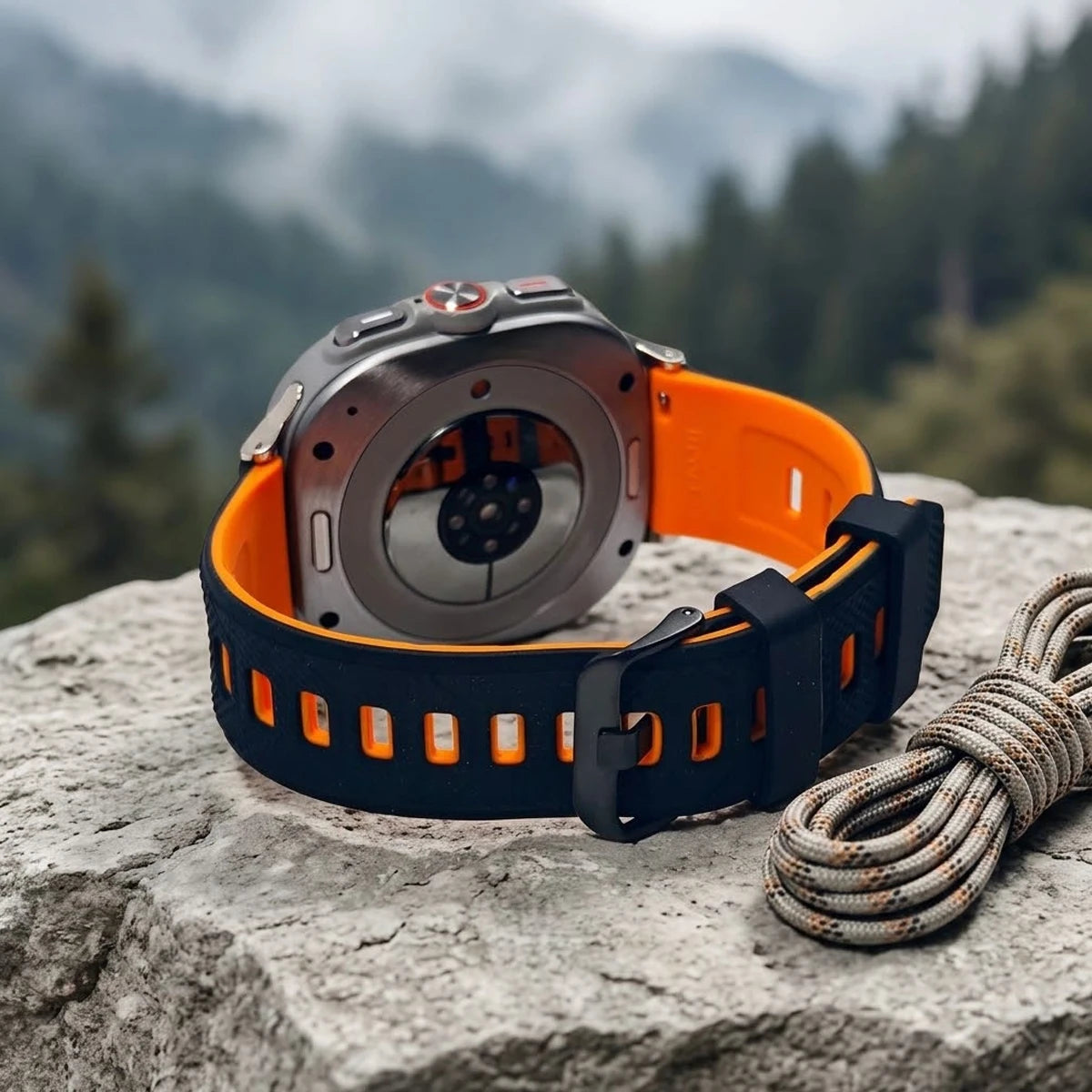 Two-Tone Perforated Silicone Sport Strap for Samsung Galaxy Watch Ultra 2