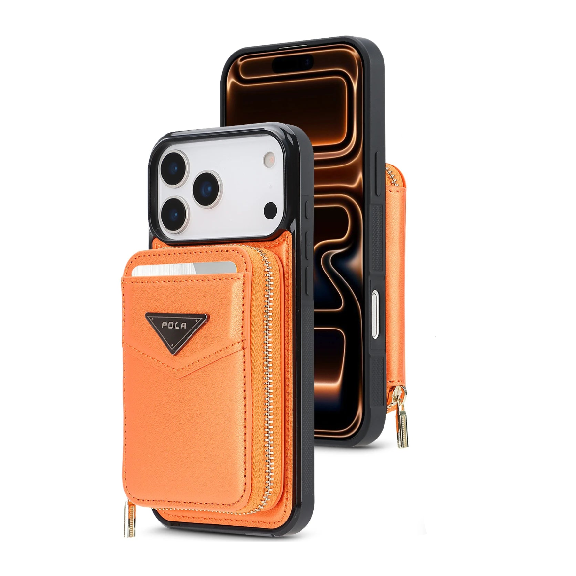 Shockproof Leather MagSafe Case with Detachable Zipper Wallet for iPhone 17 Serie