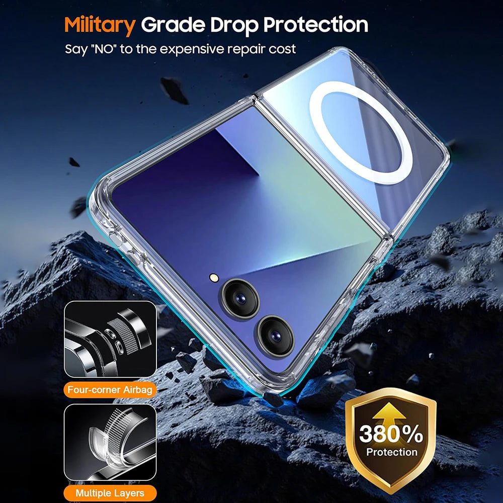 Samsung Galaxy Z Flip 7 Magnetic Clear Case