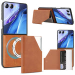 Magnetic Leather Wallet Case with Foldable Stand for Samsung Galaxy Z Flip 7