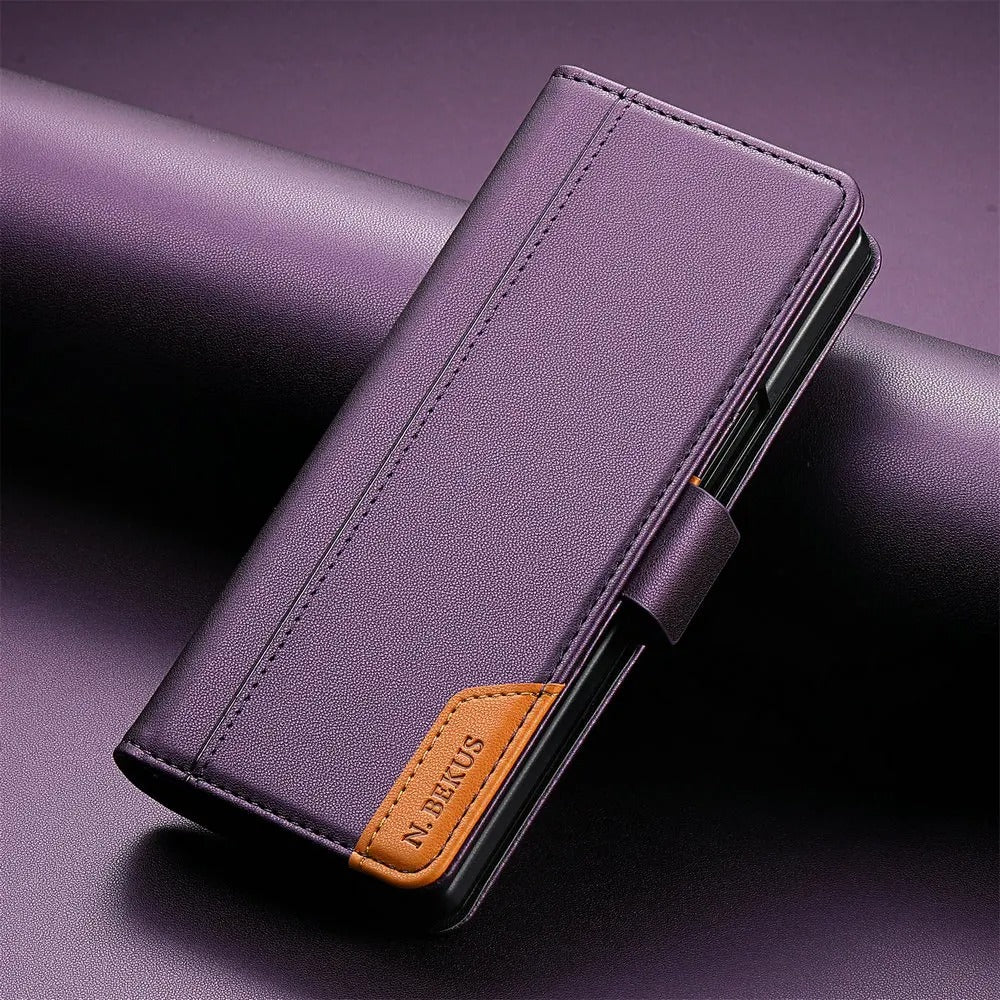 Protective Flip Wallet Case with Card Slot for Samsung Galaxy Z Fold 7