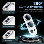 Nano Electrostatic Adsorption Tempered Glass Camera Lens Protector for iPhone Duo