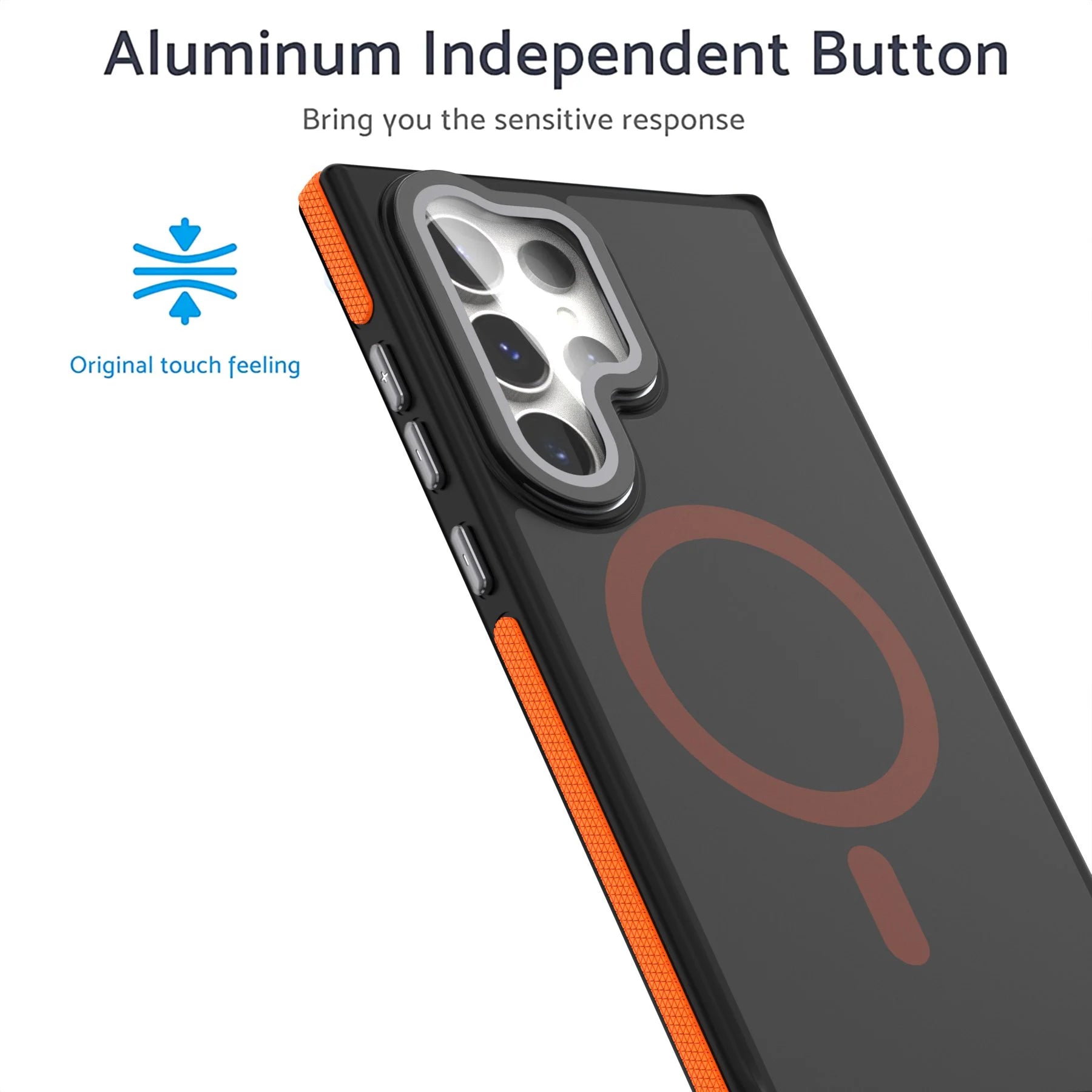 Translucent Matte Magnetic Case with Lens Protector and Stand for Samsung Galaxy S25 Series