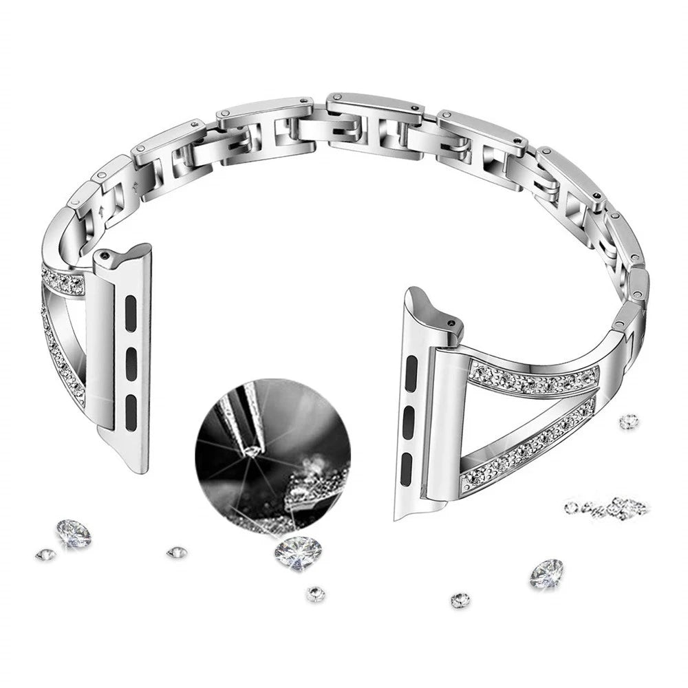 Adjustable Diamond Bracelet for Apple Watch