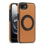Shockproof Magnetic PC + TPU Case with 360° Rotating Ring Holder for iPhone 16e