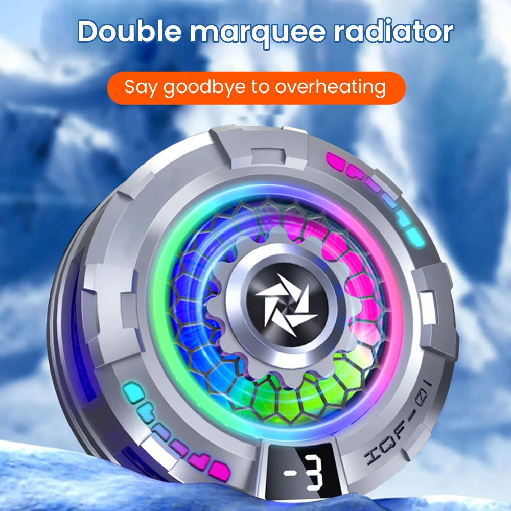 Magnetic Back-Clip Semiconductor Cooling Radiator Fan with Digital Display