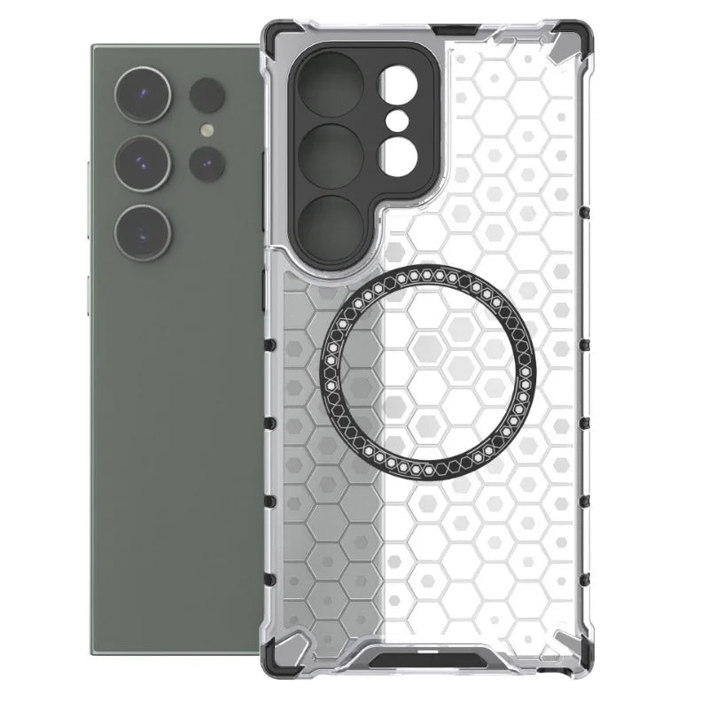 Honeycomb Pattern Magnetic Case for Samsung Galaxy S25 Series