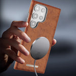 Shockproof PC+TPU Leather Magnetic Case for Samsung Galaxy S25 Series