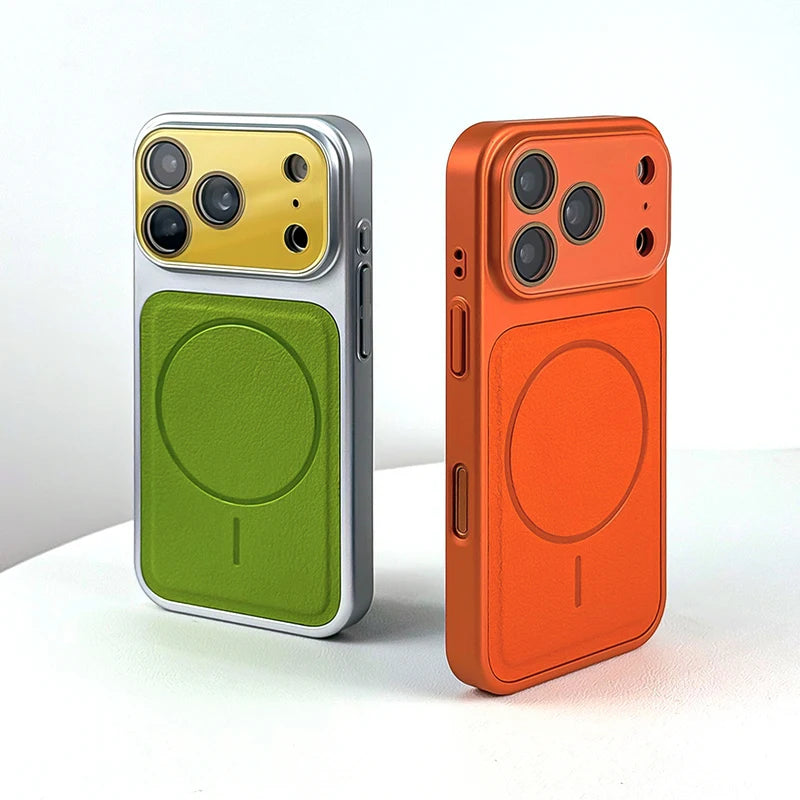 MagSafe Compatible Lychee Texture Case for iPhone 17 Series