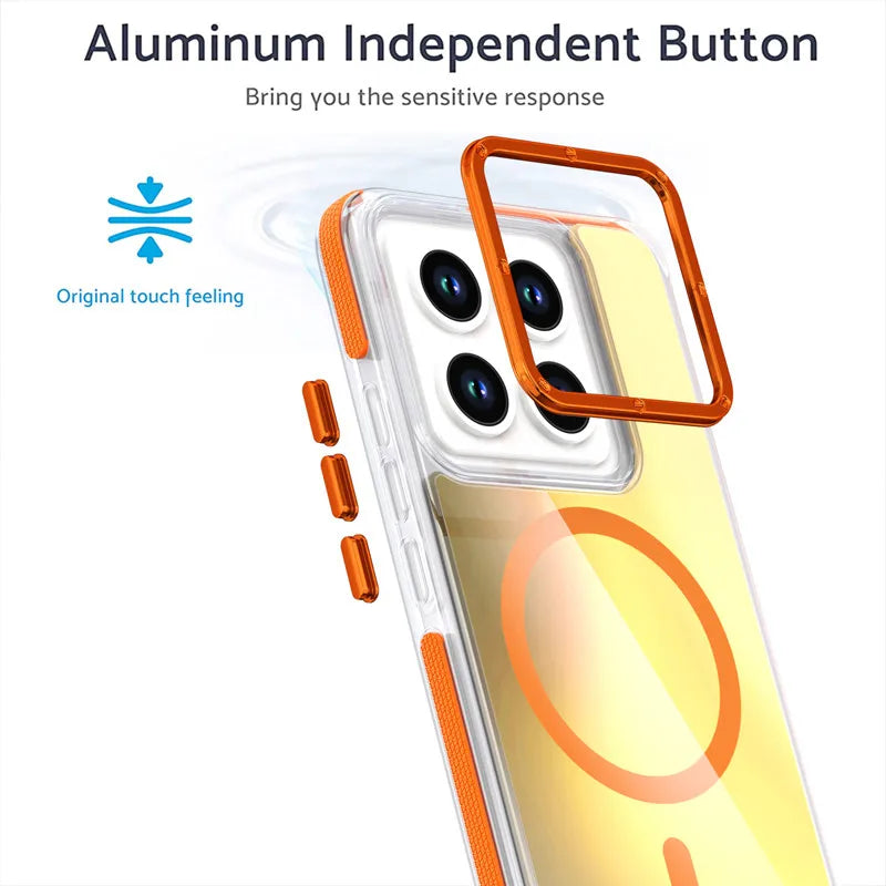 Luxury TPU + Hard PC Anti-Yellow Magnetic Case for Xiaomi 14T Series