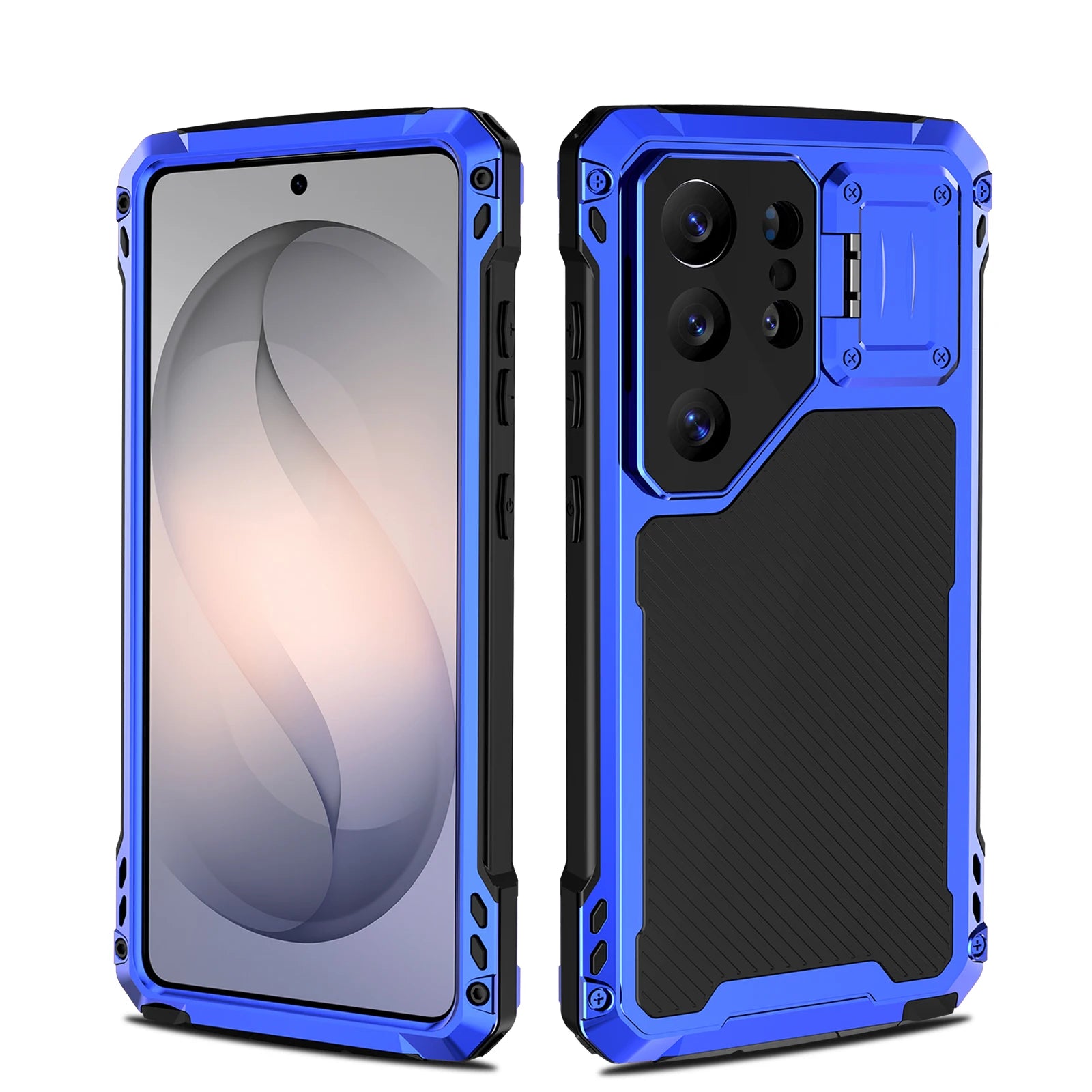 Shockproof Armor Case with Camera Lens Cover for Samsung Galaxy S24 Ultra
