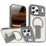 Shockproof MagSafe Matte Case with Built-In Holder for iPhone 17 Series