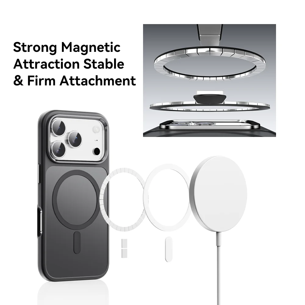 Translucent Matte MagSafe Case with Airbag Corners for iPhone 17 Series