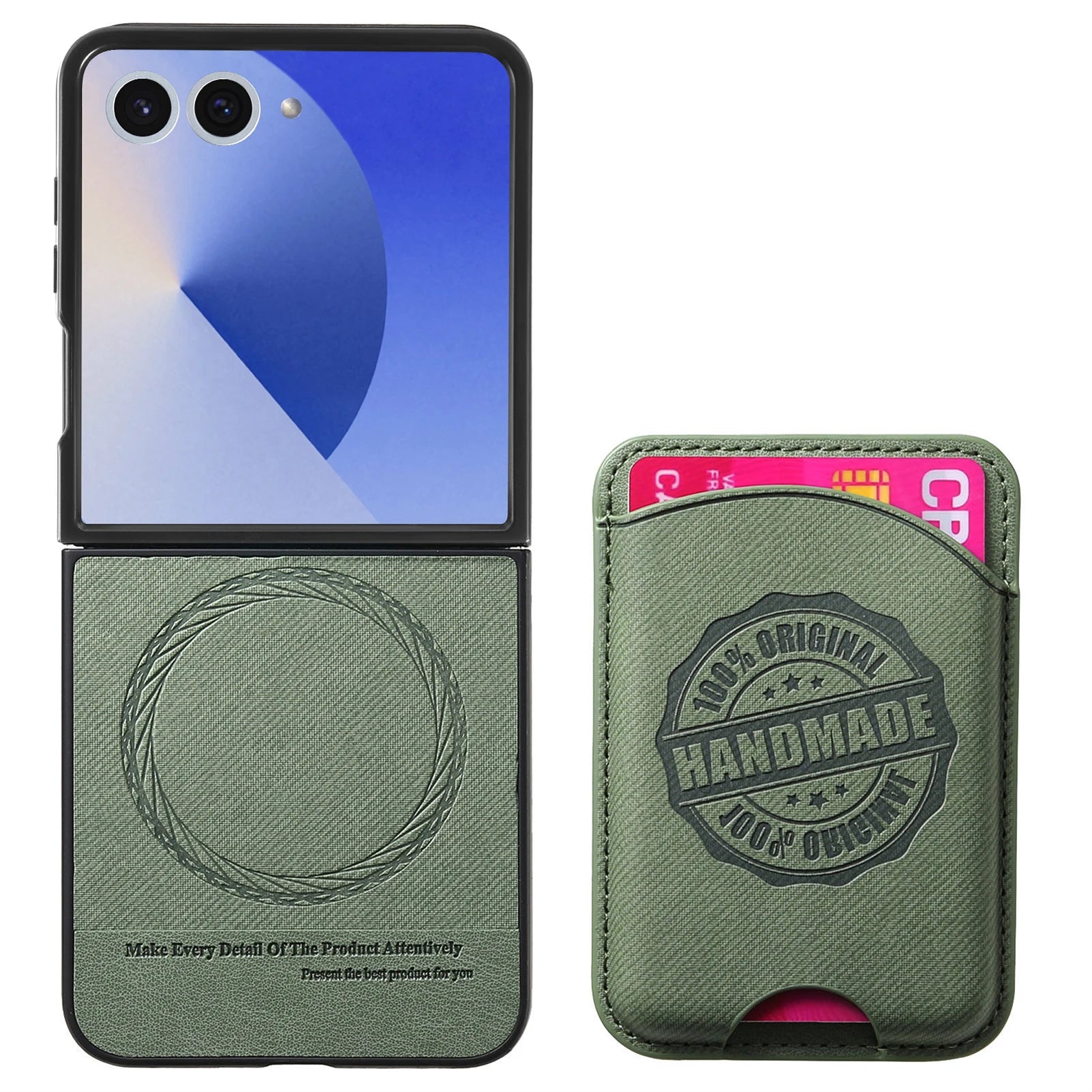 Samsung Galaxy Z Flip 7 Cowboy Style Magnetic Wallet Case with Detachable Bag