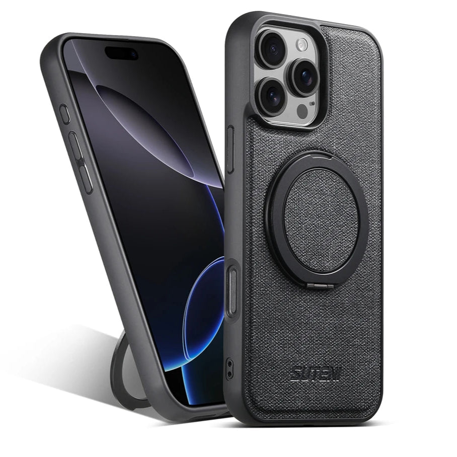 iPhone 16 Series Denim MagSafe Case with 360° Ring Bracket & Kickstand