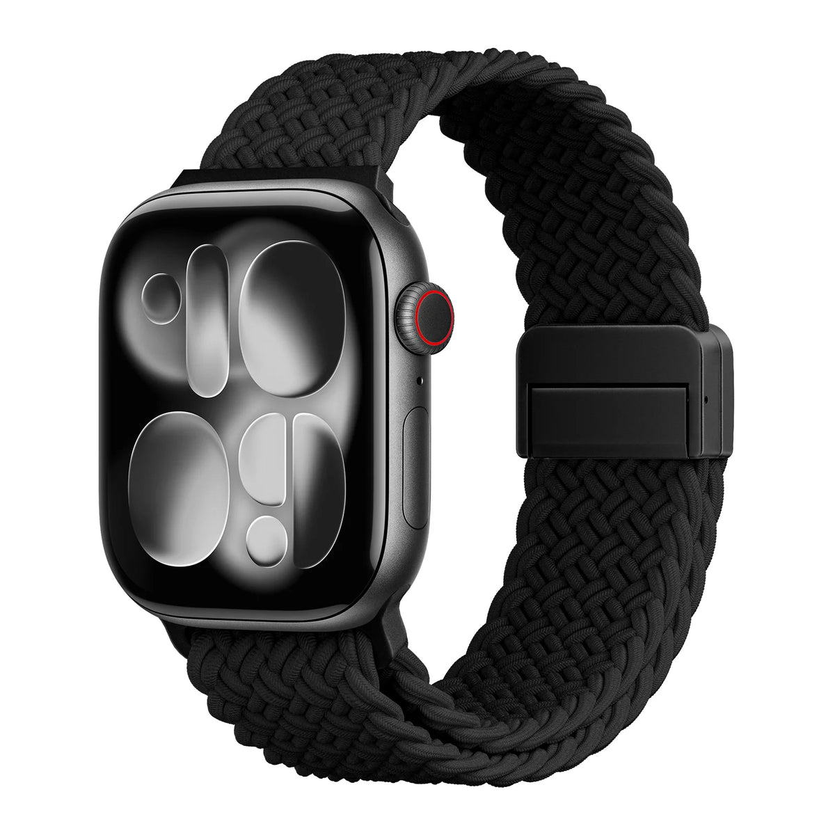 Breathable Woven Nylon Band with Magnetic Snap Closure for Apple Watch