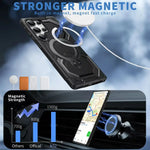 Samsung Galaxy S25 Series Protective Magnetic Case with Rotating Stand