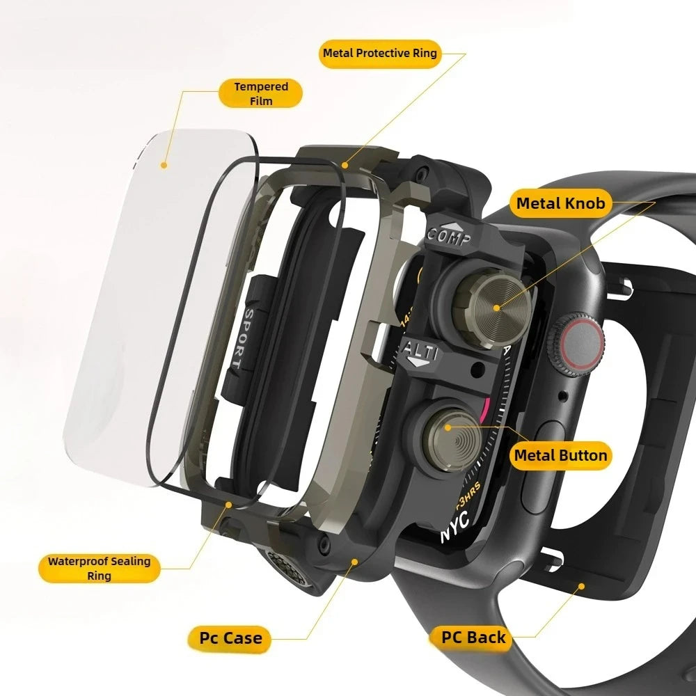 Durable Metal Bumper Frame for Apple Watch