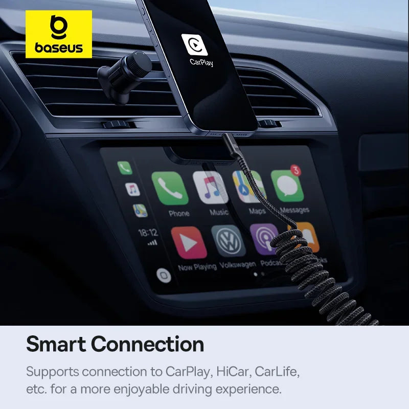 Baseus 100W Retractable Spring Type-C to Type-C Cable