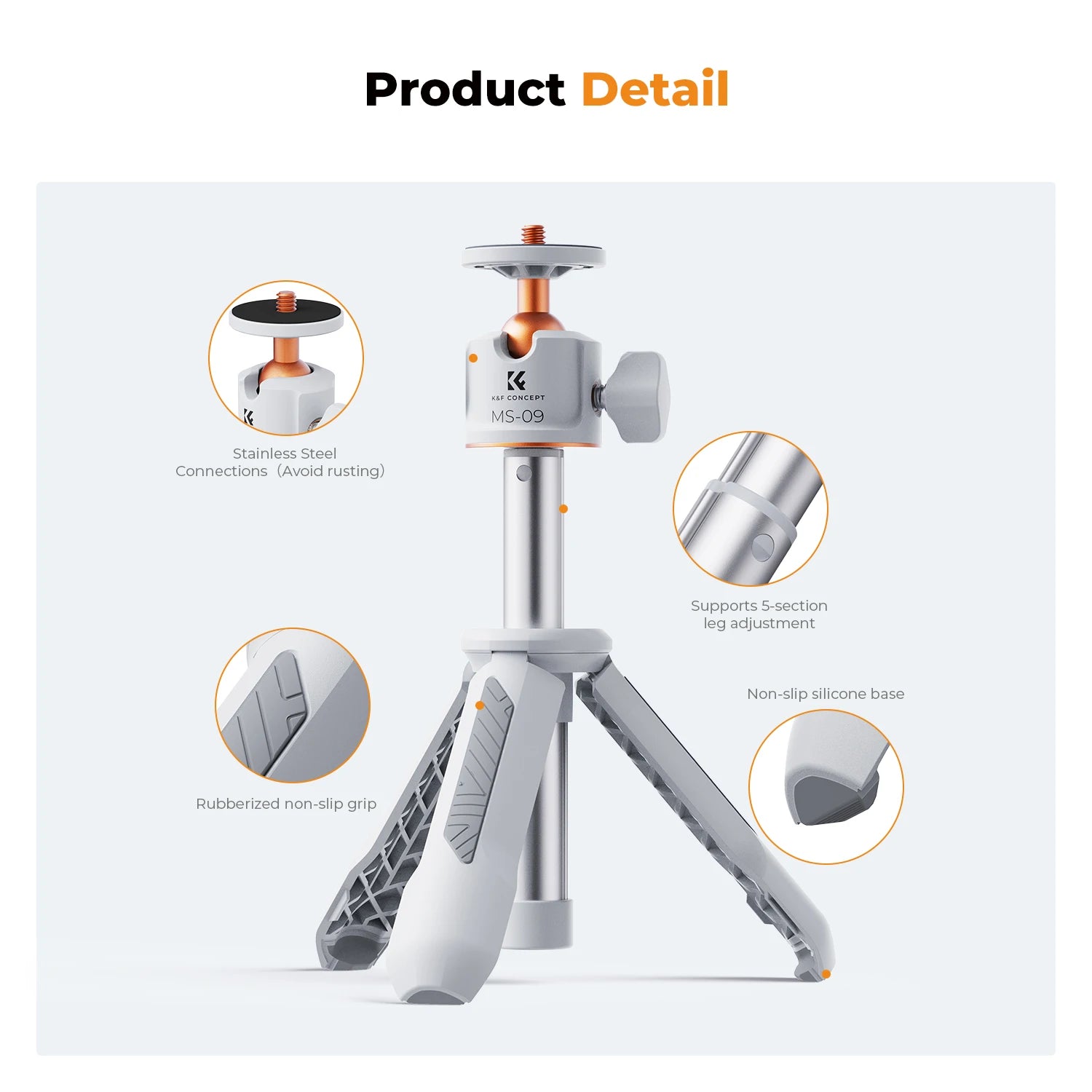 K&F Concept Compact Camera Tripod and Selfie Stick