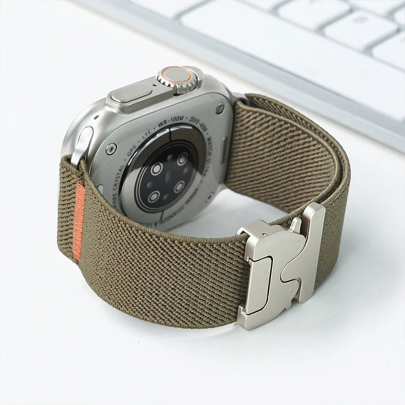 Stretchy Braided Nylon Strap for Apple Watch