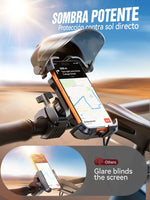 Motorcycle Phone Holder with Quick Lock System and Weather Sun Cover