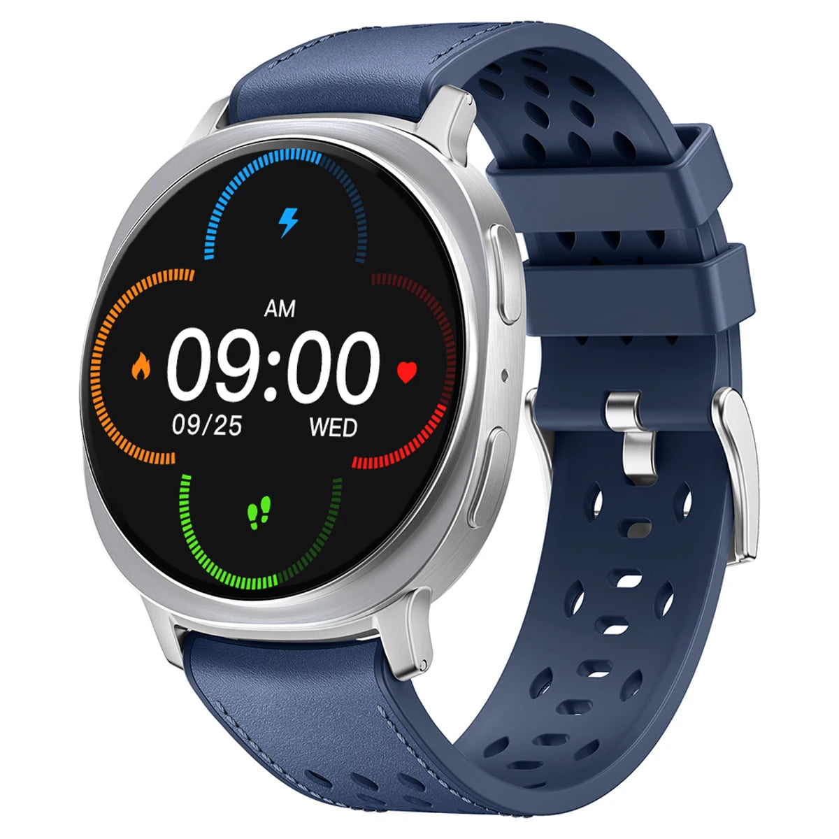 Hybrid Leather and Silicone Watch Strap with No-Gap Fit for Samsung Galaxy Watch Ultra 2