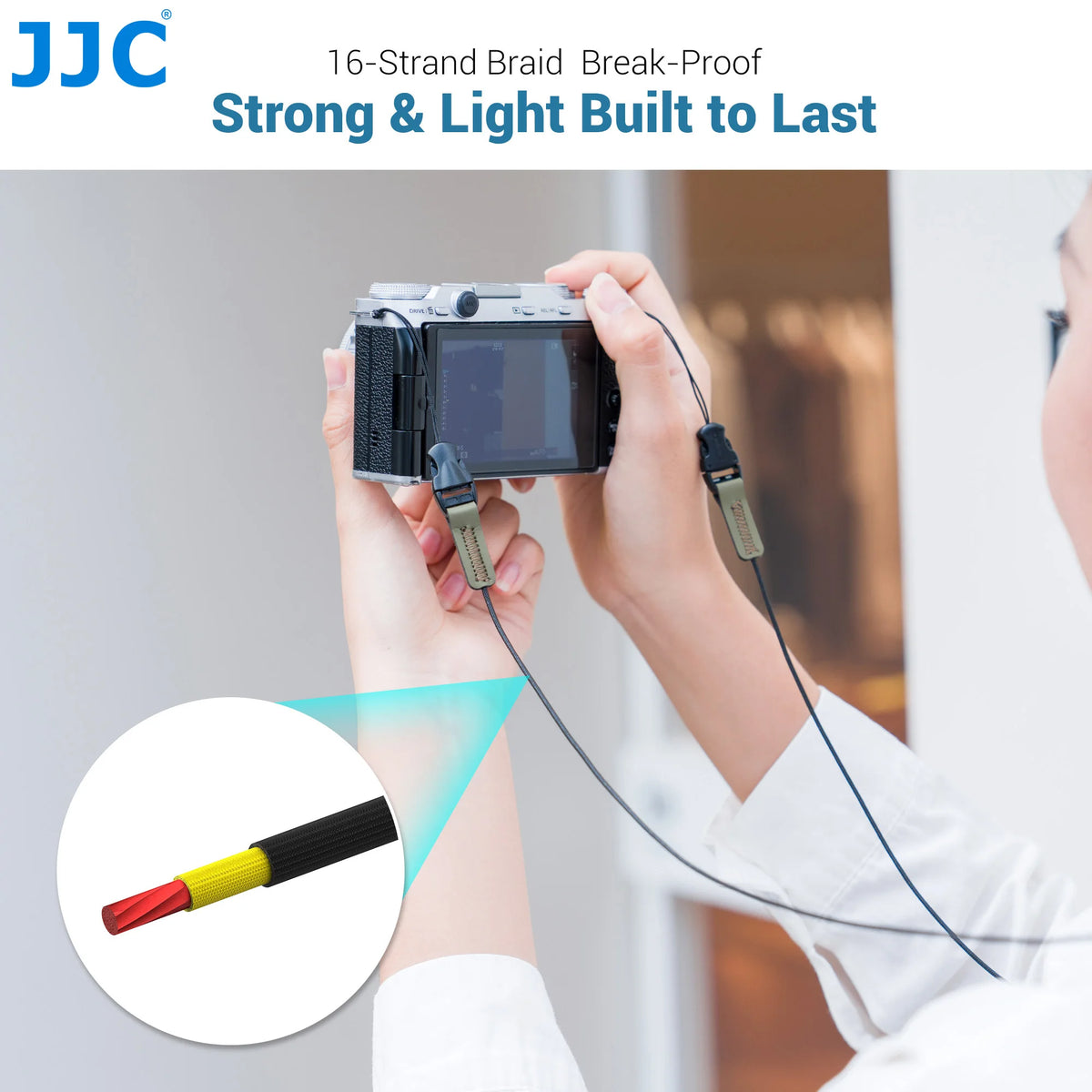 Dual-Shoulder Padded Camera Neck Strap with Quick-Release