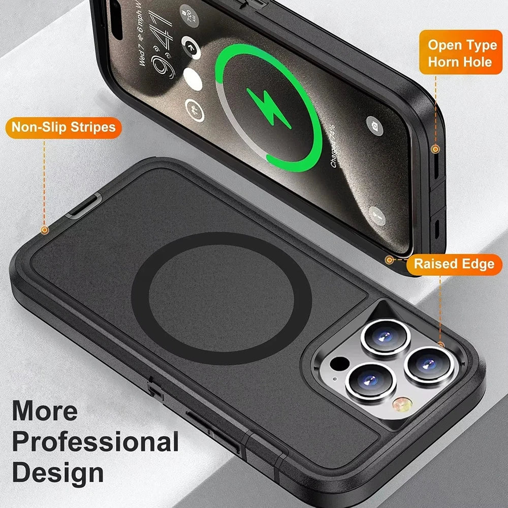 Military-Grade Armor MagSafe Case for iPhone 15 Series