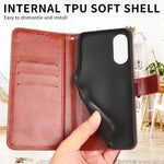 Plain Leather Flip Case with Card Slot & Kickstand for Vivo X200 FE