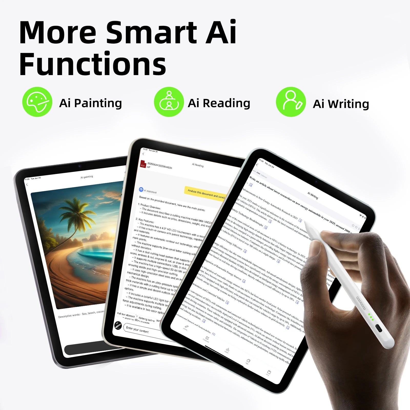 GOOJODOQ Ai07 Tilt-Sensitive iPad Stylus with Palm Rejection