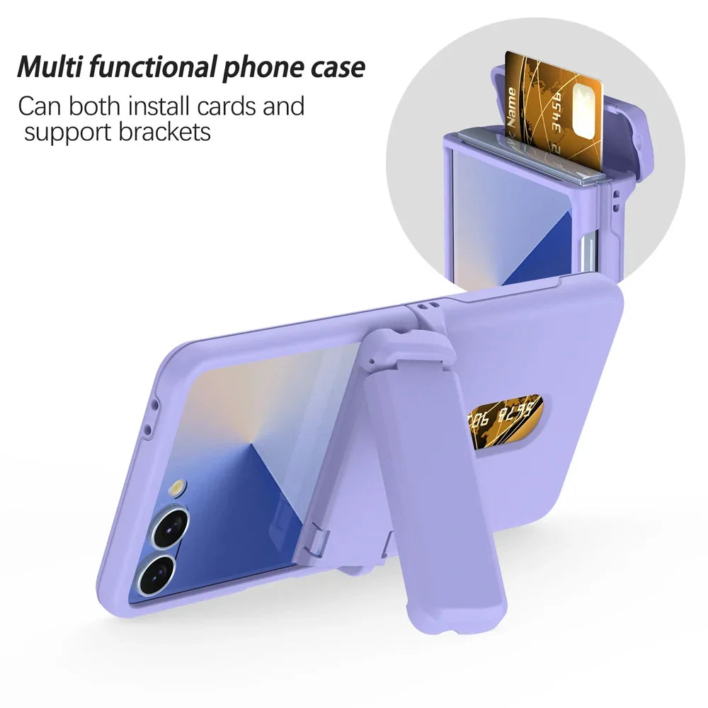 Slim Protective Case with Card Slot & Kickstand for Samsung Galaxy Z Flip 7
