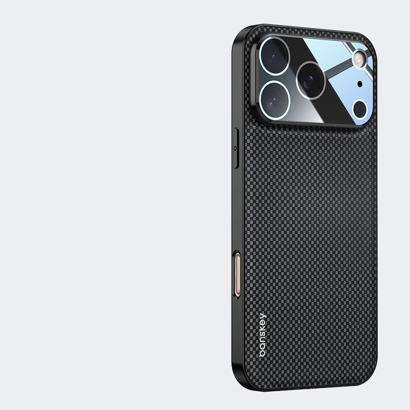 Premium Kevlar Carbon Fiber Grid Texture Case for iPhone 17 Series