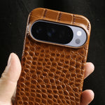 Crocodile Textured Magnetic Leather Case for Google Pixel 9 Series