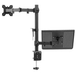 Adjustable Desk Mount Stand with Monitor Arm and Laptop Tray