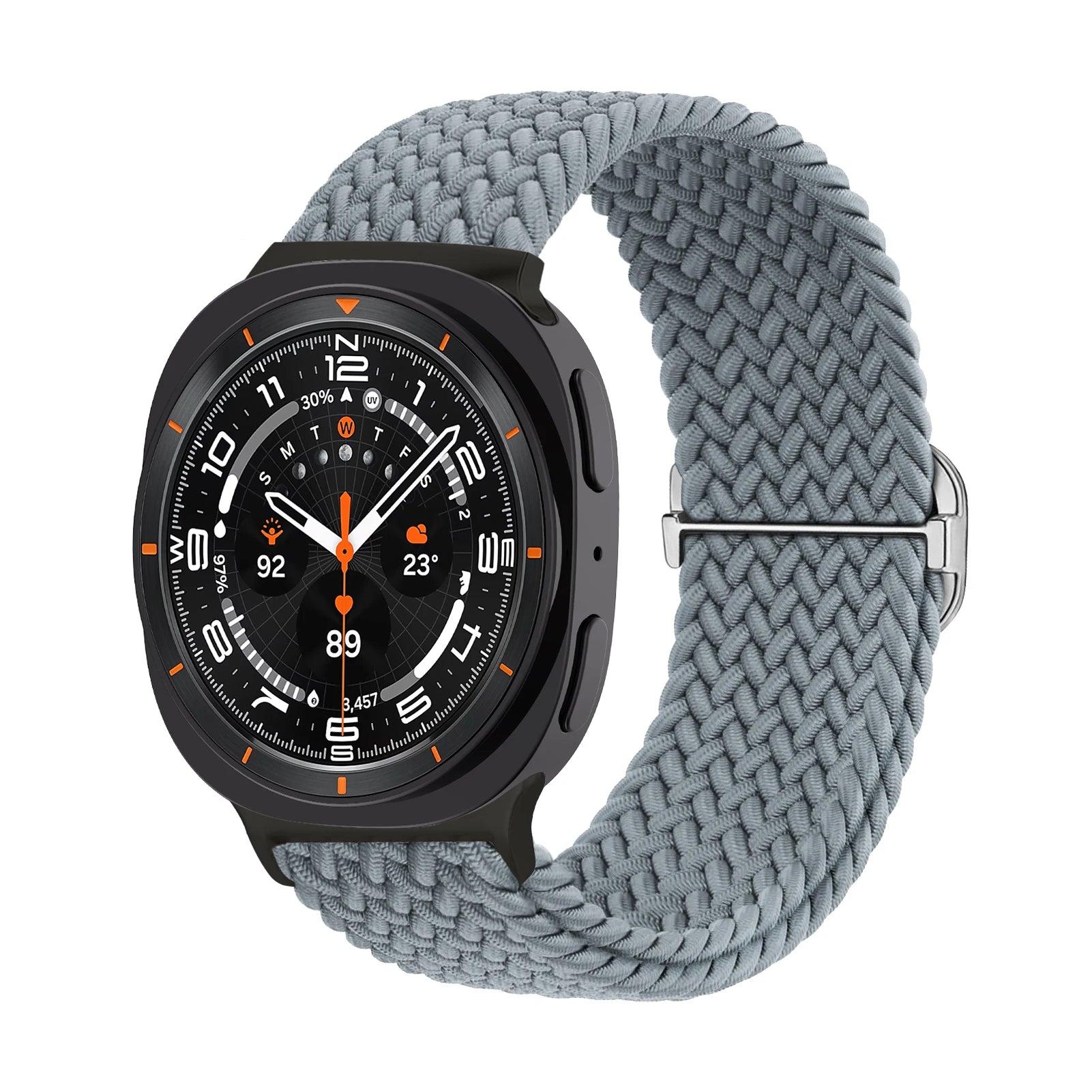 Adjustable Braided Nylon Bracelet for Samsung Galaxy Watch 8 / Galaxy Watch 8 Classic