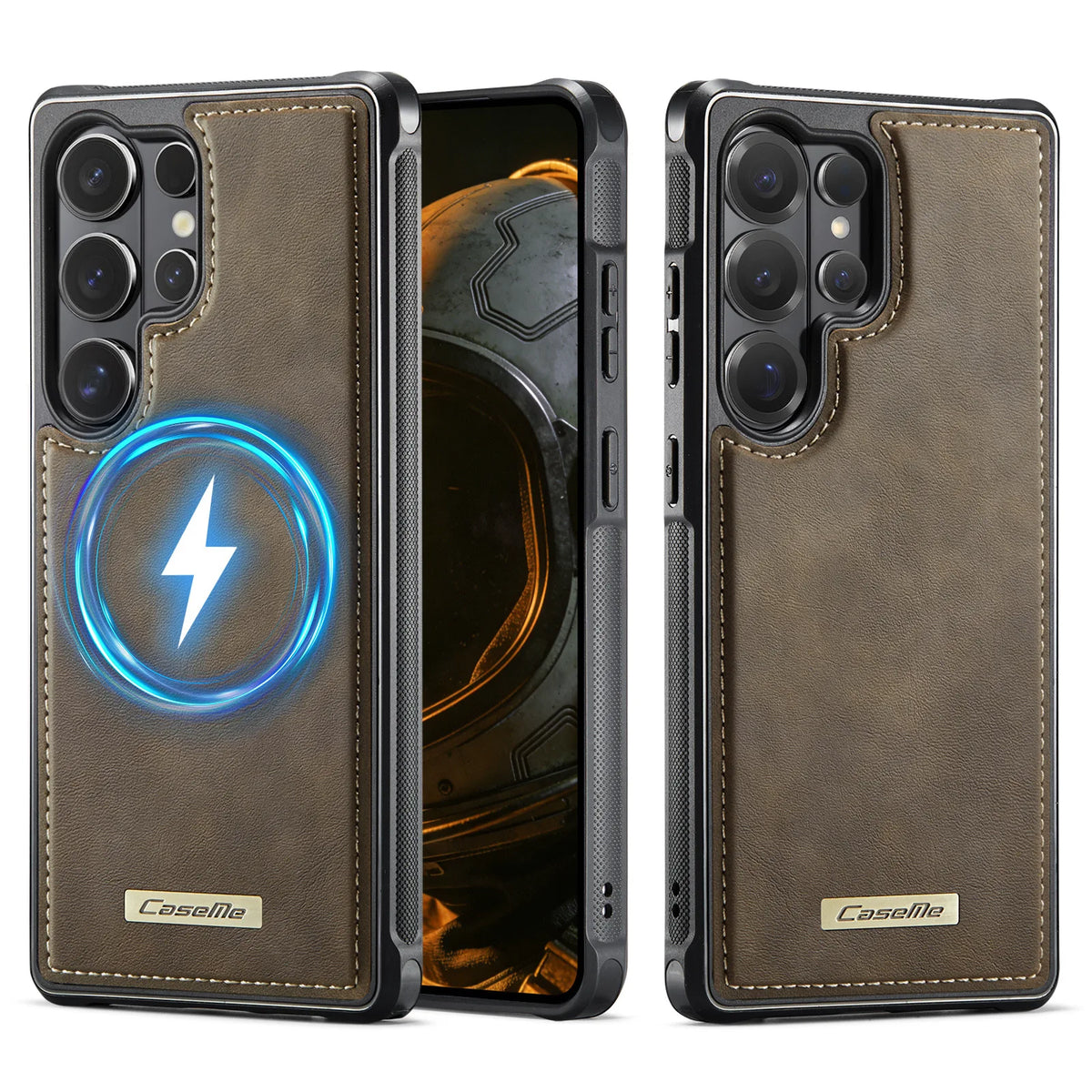 Samsung Galaxy S25 Series Magnetic Leather Phone Case